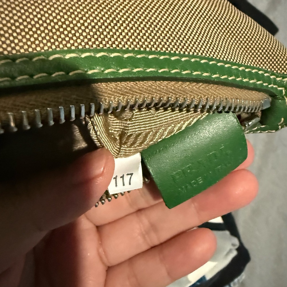 Prada Jacquard Moro Corda Olive Green Shoulder Bag - Picture 8 of 8